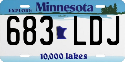 MN license plate 683LDJ
