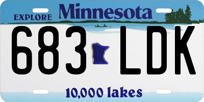 MN license plate 683LDK