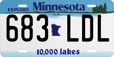 MN license plate 683LDL