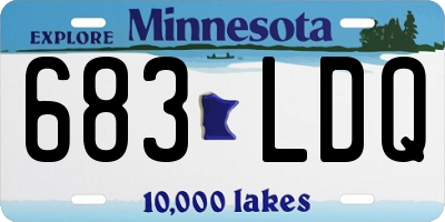MN license plate 683LDQ