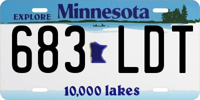 MN license plate 683LDT