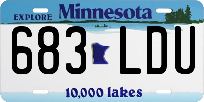 MN license plate 683LDU