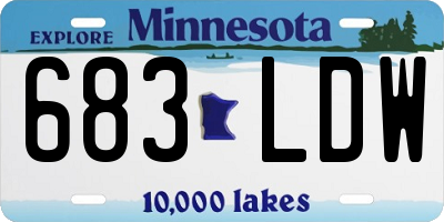 MN license plate 683LDW