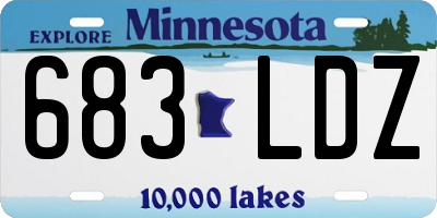 MN license plate 683LDZ
