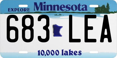 MN license plate 683LEA