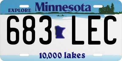 MN license plate 683LEC
