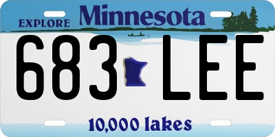 MN license plate 683LEE