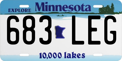 MN license plate 683LEG