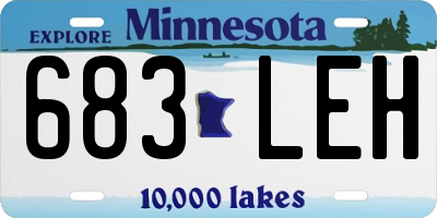 MN license plate 683LEH
