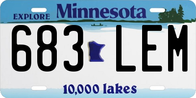MN license plate 683LEM