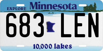 MN license plate 683LEN