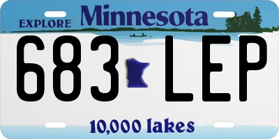 MN license plate 683LEP
