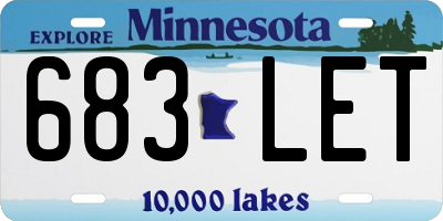MN license plate 683LET