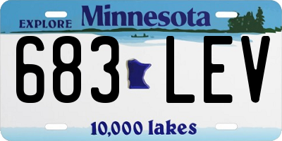 MN license plate 683LEV