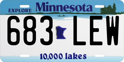MN license plate 683LEW