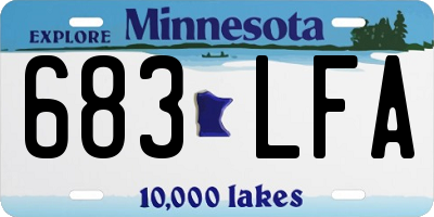 MN license plate 683LFA