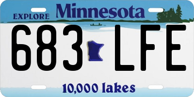 MN license plate 683LFE