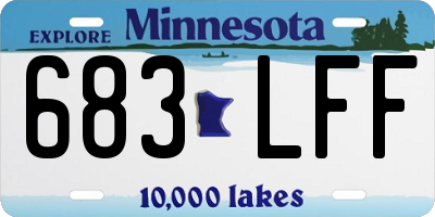 MN license plate 683LFF