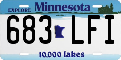 MN license plate 683LFI