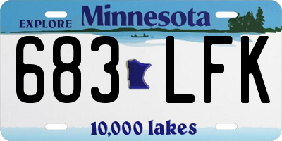MN license plate 683LFK