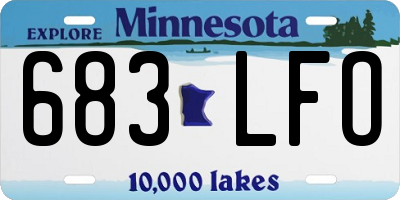 MN license plate 683LFO