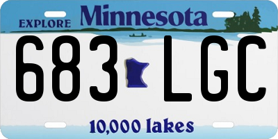 MN license plate 683LGC