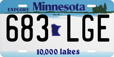 MN license plate 683LGE