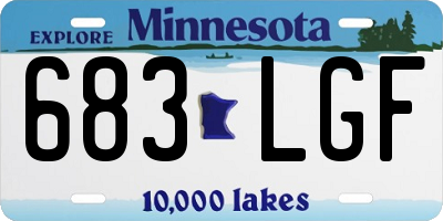 MN license plate 683LGF