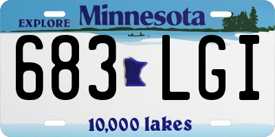 MN license plate 683LGI