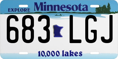 MN license plate 683LGJ