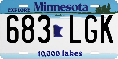 MN license plate 683LGK