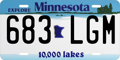 MN license plate 683LGM