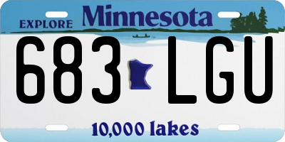 MN license plate 683LGU