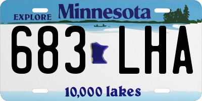 MN license plate 683LHA