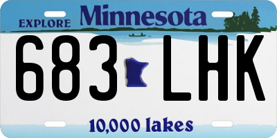 MN license plate 683LHK