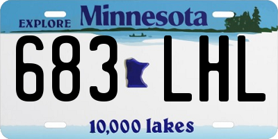 MN license plate 683LHL