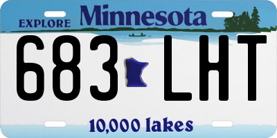 MN license plate 683LHT