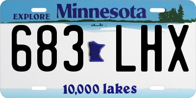 MN license plate 683LHX