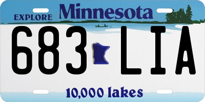 MN license plate 683LIA