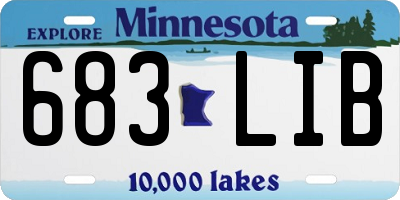 MN license plate 683LIB