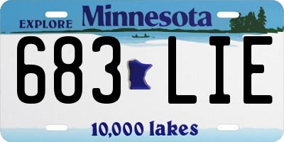 MN license plate 683LIE