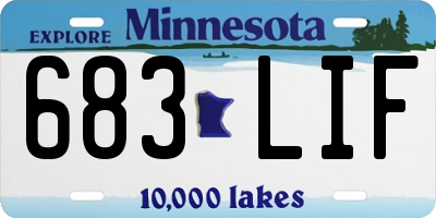 MN license plate 683LIF