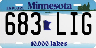 MN license plate 683LIG