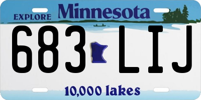 MN license plate 683LIJ