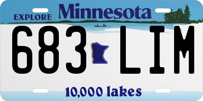 MN license plate 683LIM