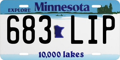 MN license plate 683LIP
