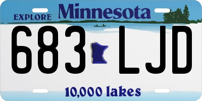 MN license plate 683LJD