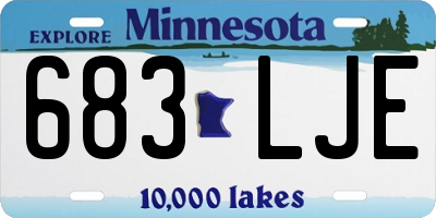 MN license plate 683LJE