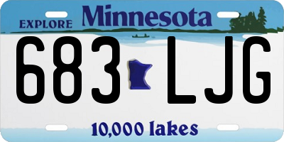 MN license plate 683LJG