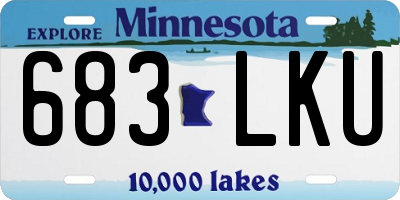 MN license plate 683LKU